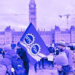 Grève par l'Alliance de la fonction publique du Canada devant le Parlement