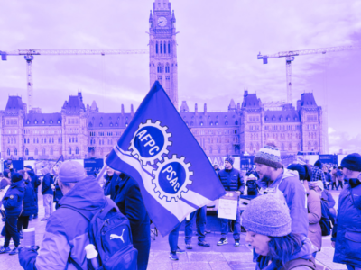 Grève par l'Alliance de la fonction publique du Canada devant le Parlement
